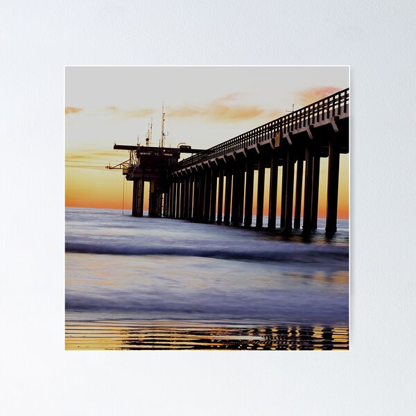 Item preview, San Diego Beach Pier CA Evening Sunset  designed and sold by Piper-Deals.