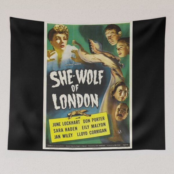 Item preview, She-Wolf of London vintage horror movie poster designed and sold by beachcamper.