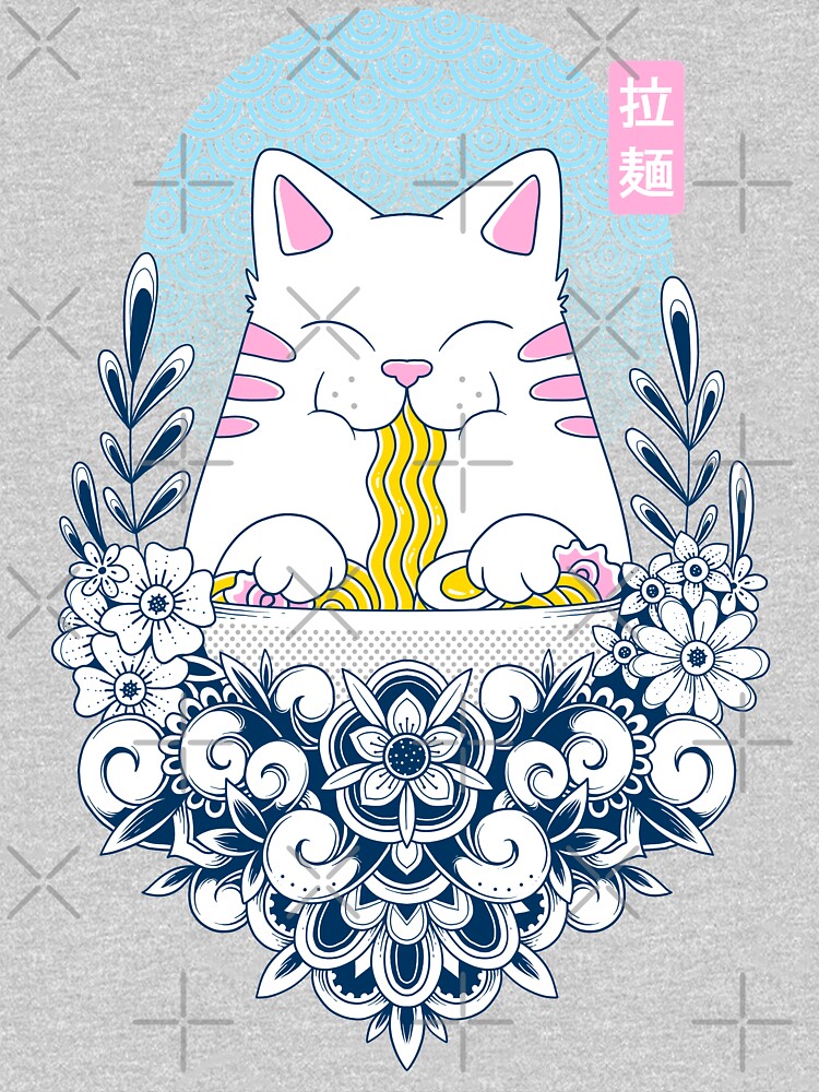 Thumbnail 5 of 5, Toddler Pullover Hoodie, Ramen Cat designed and sold by GODZILLARGE.