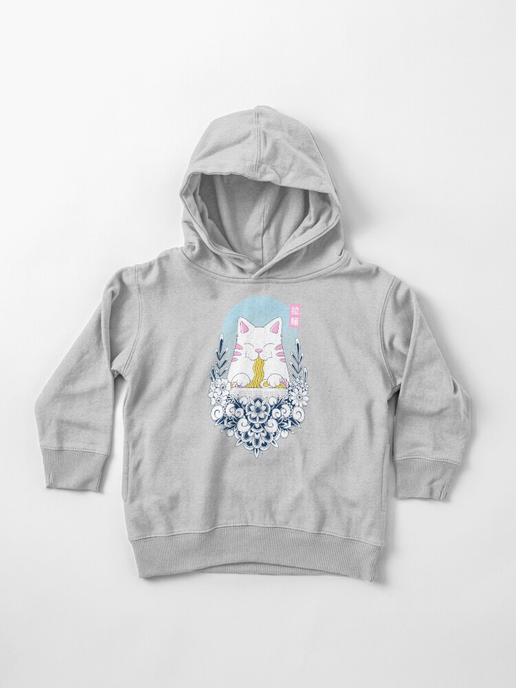 Thumbnail 1 of 5, Toddler Pullover Hoodie, Ramen Cat designed and sold by GODZILLARGE.