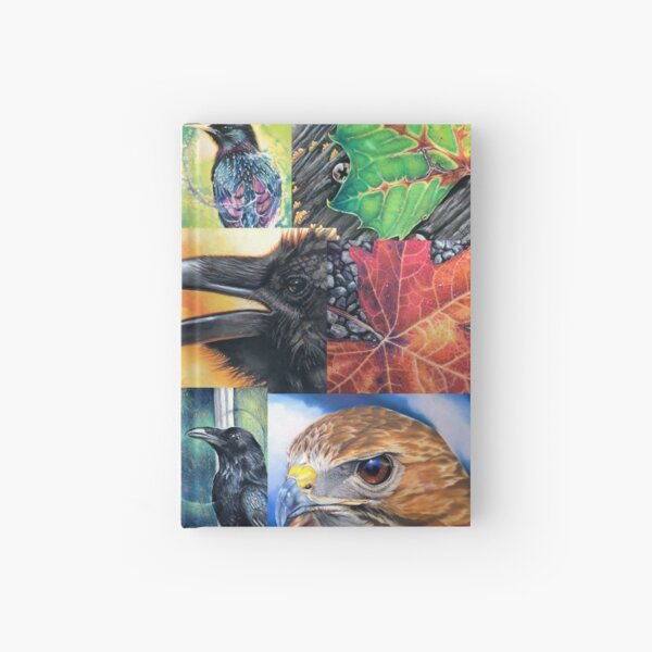 Birds & Leaves Collage Hardcover Journal