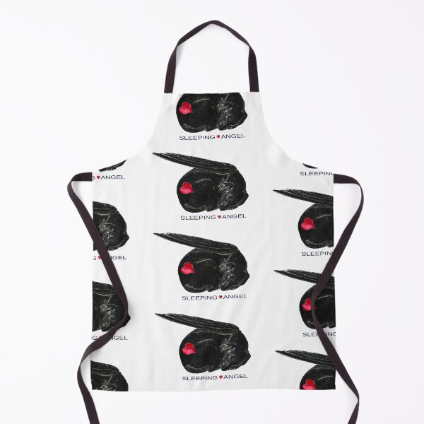 Item preview, Be Protected Black Winged Dog With Red Heart Sleeping Dog Angel designed and sold by SpiritGifts.
