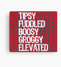 Phish Tipsy Fuddled Boosy Groggy Elevated in White Canvas Print