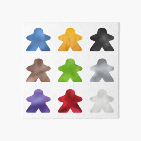 Blue Meeple Competitive Cooperative | Art Board Print