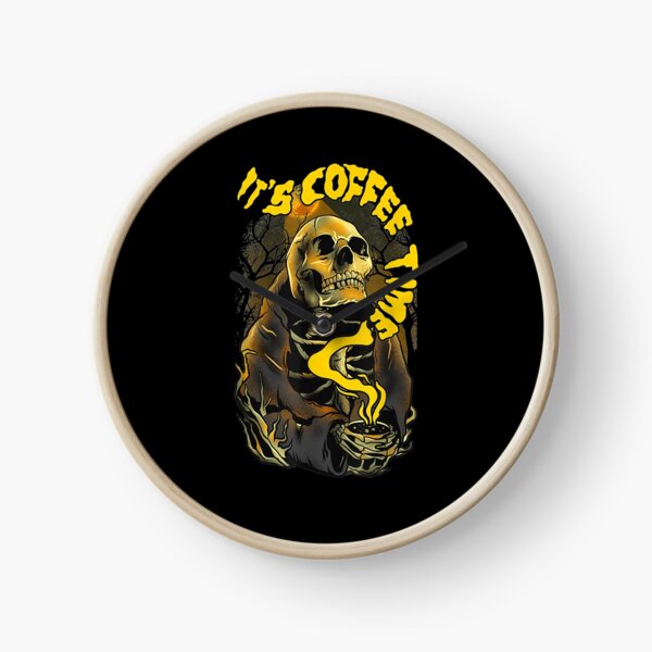 Item preview, It's Coffee Time Halloween Skeleton Drinking Coffee designed and sold by tolivia.