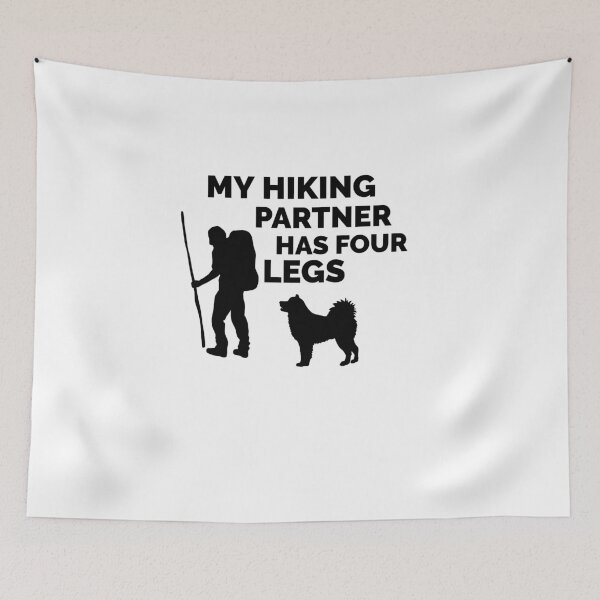 Item preview, My Hiking Partner Has Four Legs Excellent silhouette of a man and his dog  designed and sold by jtancrum61.