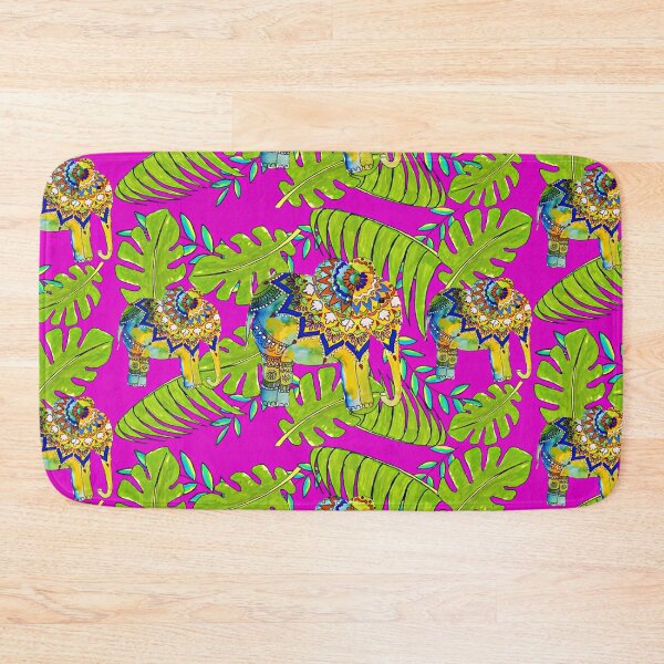 Item preview, Elephant in the jungle, pink designed and sold by Design-Arte.