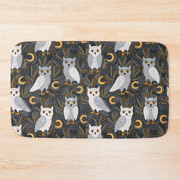 Item preview, Snowy Owls At Night Pattern designed and sold by DeKoro.