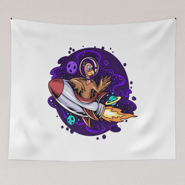 Item preview, Thanksgiving holiday turkey riding a space rocket designed and sold by king's Outfit.