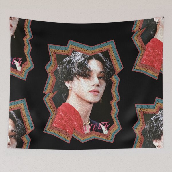 Item preview, Jung Wooyoung ATEEZ Wooyoung Korean Kpop Retro Color Oil Paint Design designed and sold by Piosenka Art.