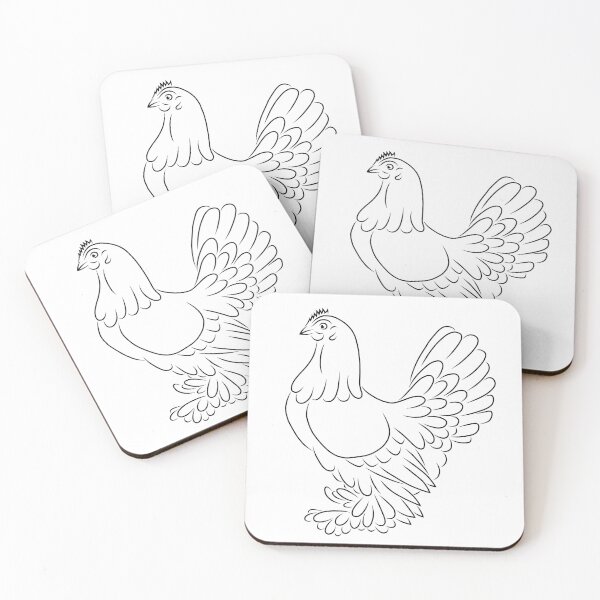 Item preview, Booted Bantam Chicken - Black designed and sold by Maria Adriana Casas.