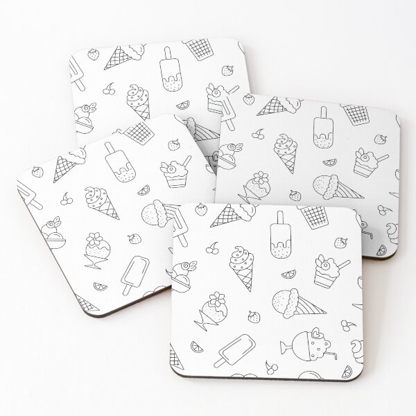 Item preview, Ice cream cone seamless pattern on White background, Ice Cream Pattern designed and sold by graphic-genie.