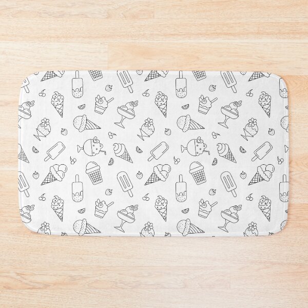 Item preview, Ice cream cone seamless pattern on White background, Ice Cream Pattern designed and sold by graphic-genie.