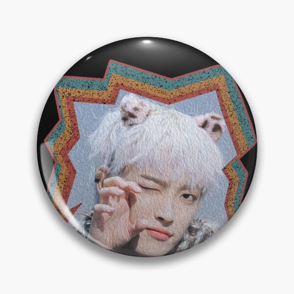 Item preview, Kim Hongjoong ATEEZ Hongjoong Korean Kpop Retro Color Oil Paint Design designed and sold by Piosenka Art.
