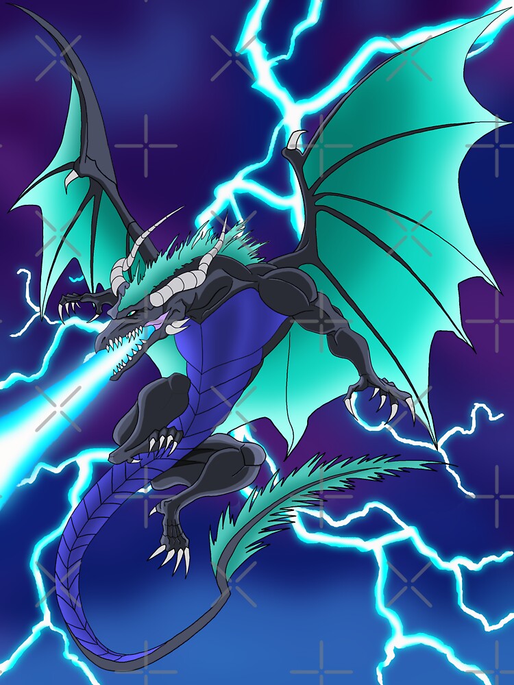 "lightning dragon design" Sticker for Sale by ThunderProps3D Redbubble