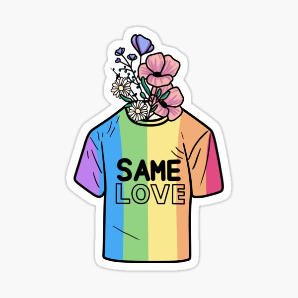 seb's rainbow t-shirt Sticker