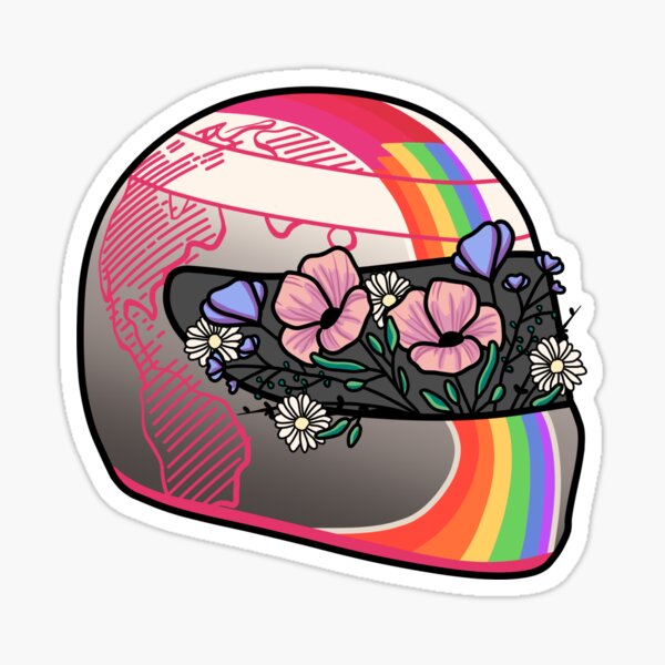 seb's rainbow helmet Sticker