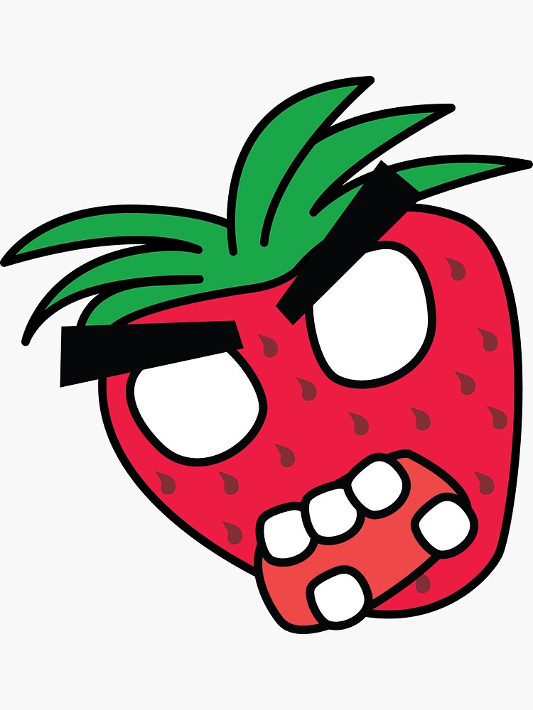 angry zombie strawberry by shortstack