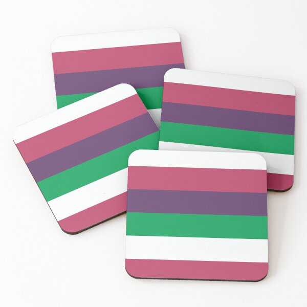 Item preview, Pink purple green white strips designed and sold by Lilac Blooms Designs.