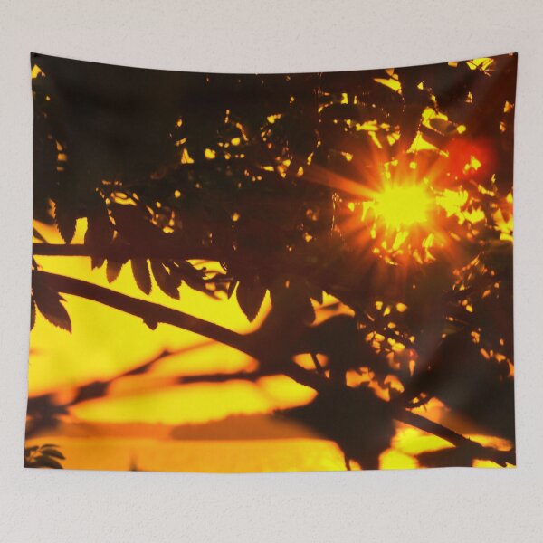 Item preview, The Sunset  Viewed Through the Leaves of the Rowan Tree designed and sold by IraNiva.