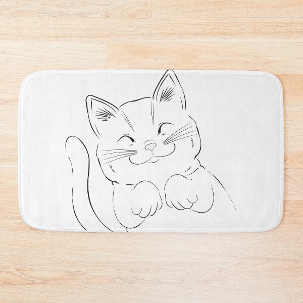 Item preview, Sleepy Cat Stencil designed and sold by TokkiJess.