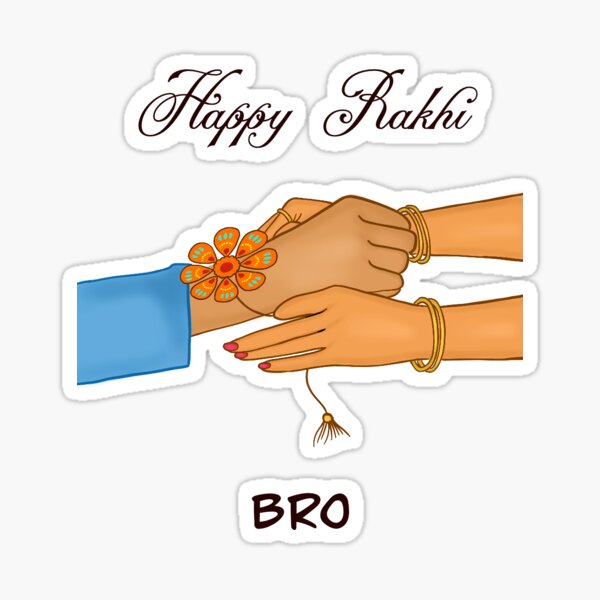 Happy raksha bandhan design in hindi text with banner template