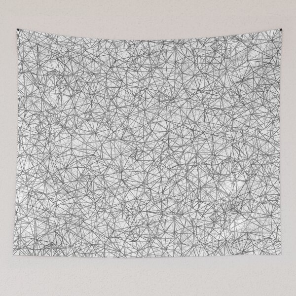 Item preview, Black and Gray Abstract Line Art Pattern designed and sold by CherryDamzel.