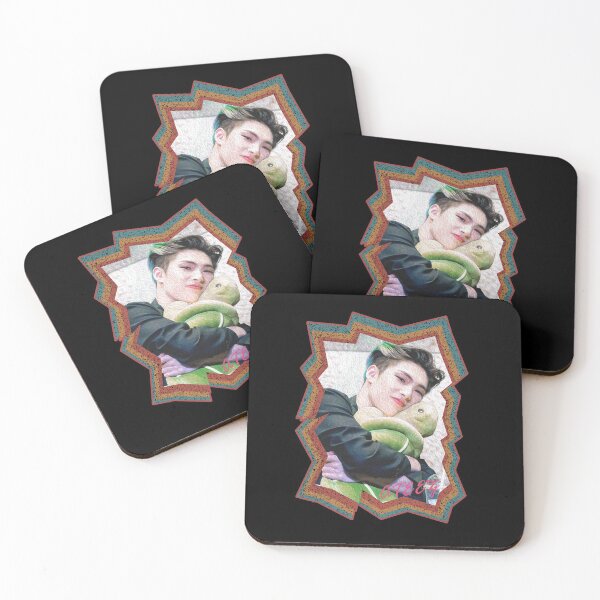 Item preview, Song Mingi ATEEZ Mingi Korean Kpop Retro Color Oil Paint Design designed and sold by Piosenka Art.