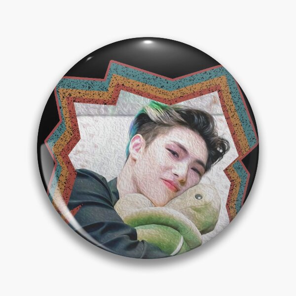 Artikelvorschau, Song Mingi ATEEZ Mingi Koreanisches Kpop Retro-Farbölfarben-Design entworfen und verkauft von Piosenka Art.