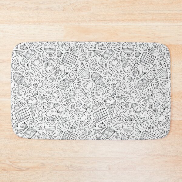 Item preview, Ice cream seamless pattern on White background, Ice Cream Pattern designed and sold by graphic-genie.