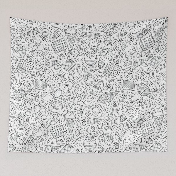 Item preview, Ice cream seamless pattern on White background, Ice Cream Pattern designed and sold by graphic-genie.