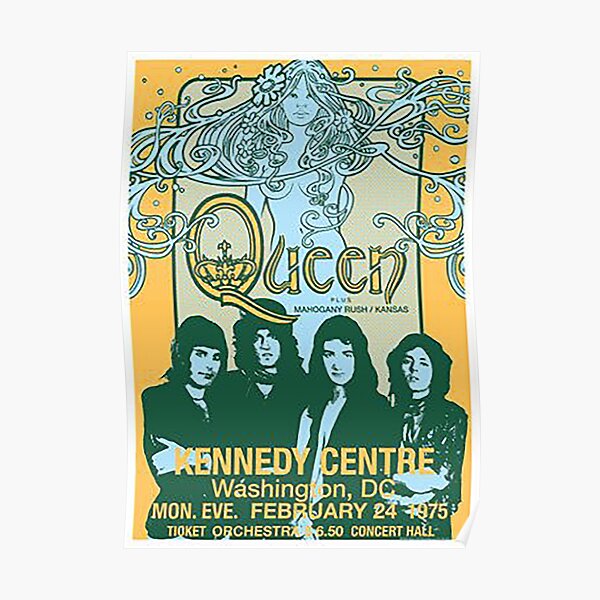 Vintage Queen Band Concert Poster