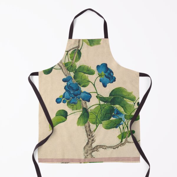 Item preview, Vintage Chinese Painting Climbing Blue Flowers (18th Century) by Zhang Ruoai designed and sold by Designedbysm.