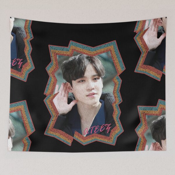 Item preview, Jeong Yunho ATEEZ Yunho Korean Kpop Retro Color Oil Paint Design designed and sold by Piosenka Art.