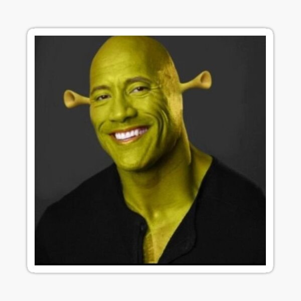 Dwayne the rock Johnson 1990's funny picture  Sticker for Sale by  nydollarslice