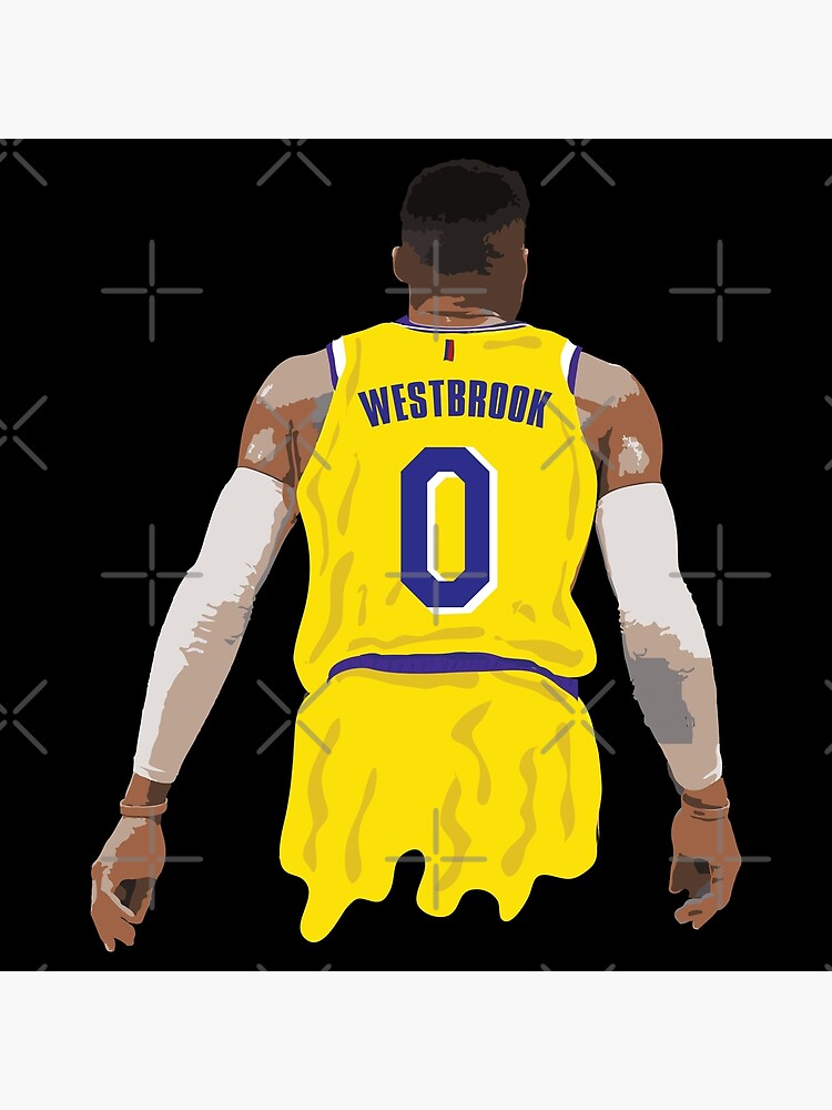 Russell Westbrook 0 Los Angeles Lakers Black Mamba Jersey | Greeting Card