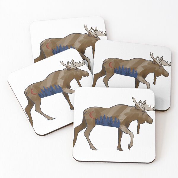 Item preview, Moose in the Woods designed and sold by marleywrightart.