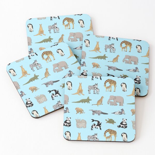 Item preview, Wild Animals, Elephants, Crocodiles, Pandas, Ocras, Sea Lions, Rhinos, Cheetahs, Turtles, Zebras, Monkeys, Kangaroos, Penguins designed and sold by KaylaStudio.