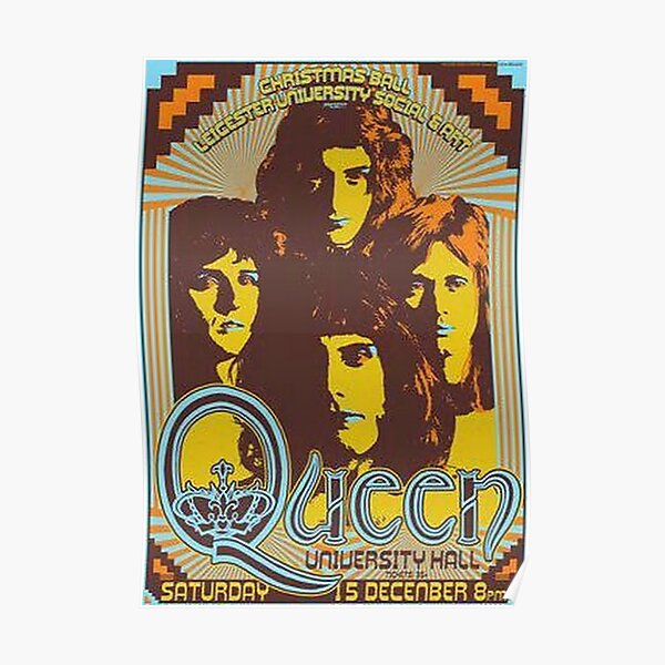 Vintage Queen University Hall Concert Poster