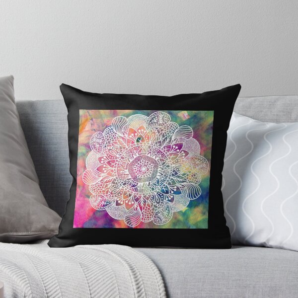 Item preview, white watercolor mandala designed and sold by YukiRozen.