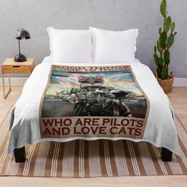 Item preview, Good Things Come To Those Who Are Pilots And Love Cats designed and sold by YimHrishi.