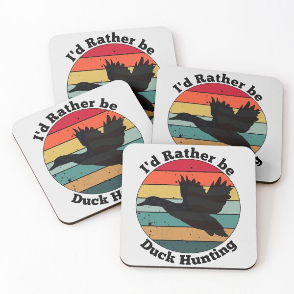Item preview, Vintage I'd Rather Be Duck Hunting Design, With Mallard in Flight designed and sold by LifeCrush.