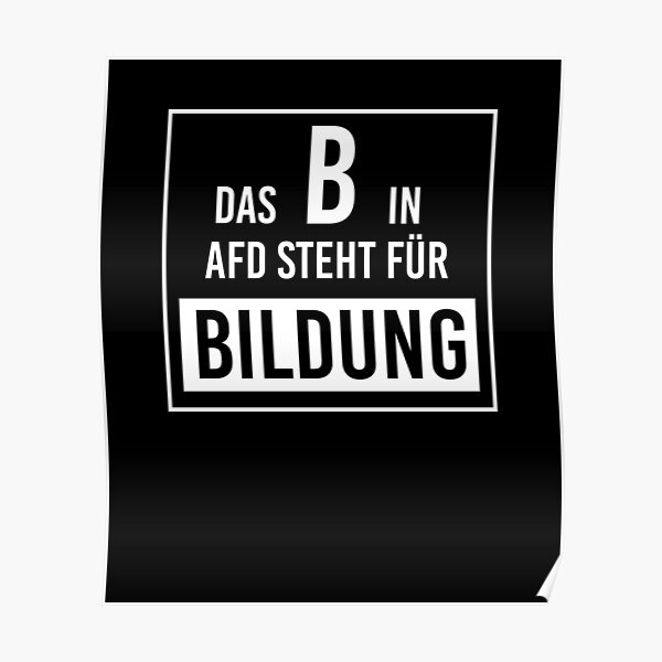 Anti AFD Rassismus Politik Geschenkidee Poster