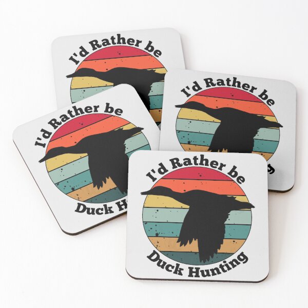 Item preview, Vintage I'd Rather Be Duck Hunting Design, With Mallard in Flight designed and sold by LifeCrush.