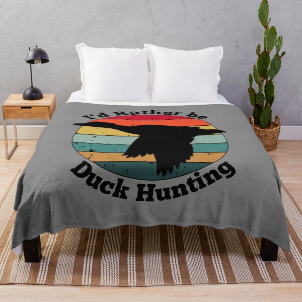 Item preview, Vintage I'd Rather Be Duck Hunting Design, With Mallard in Flight designed and sold by LifeCrush.