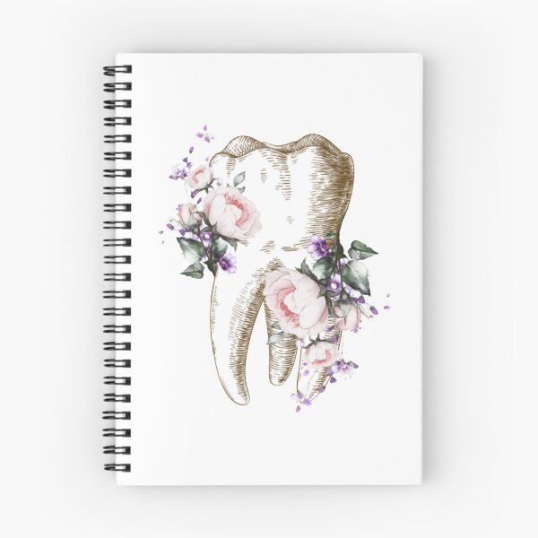 Item preview, Tooth with purple flowers, dental design designed and sold by guaka-molly.