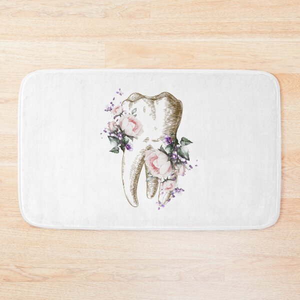 Item preview, Tooth with purple flowers, dental design designed and sold by guaka-molly.