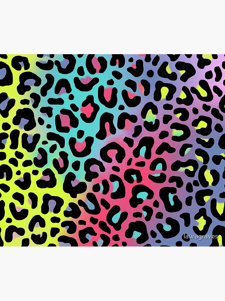 Vibes Acid Dip Total Trip Neon Leopard Print by lauragraves