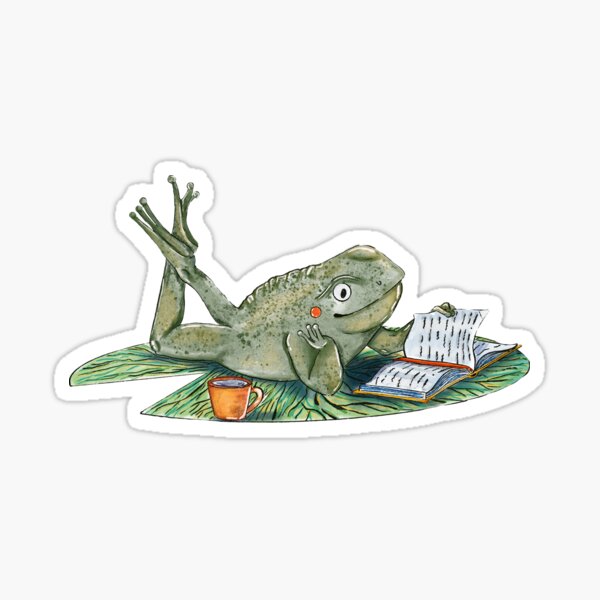 Aperçu de l'œuvre Grenouille en train de lire créée et vendue par emassketches.