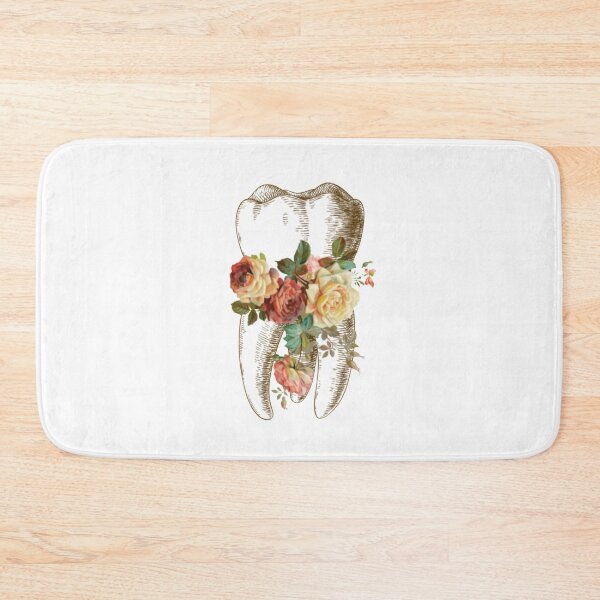 Item preview, Tooth with orange flowers, dental design designed and sold by guaka-molly.